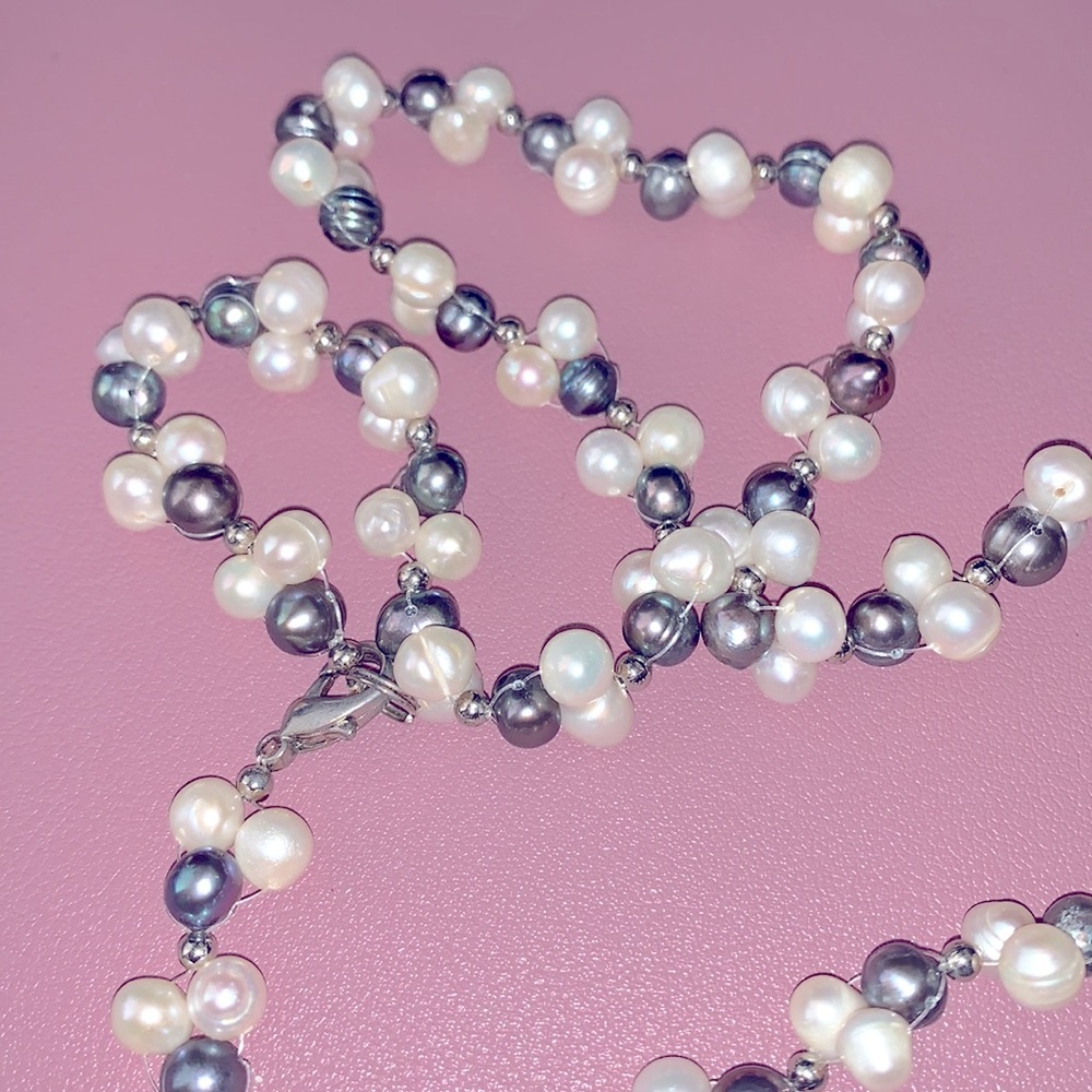 Authentic freshwater pearl bracelet and necklace